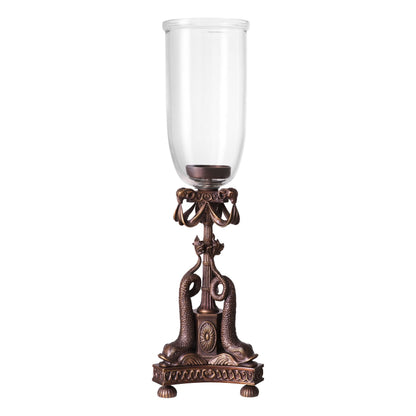 Eichholtz Hurricane Britannia – Bronze-Highlight-Finish | Klarglas Windlicht Eichholtz