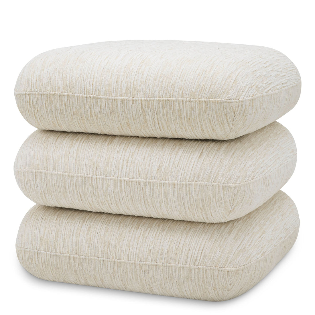 Eichholtz Hocker Greenwich – Pelton Jacquard Off-White | Drehfunktion Polsterhocker Eichholtz