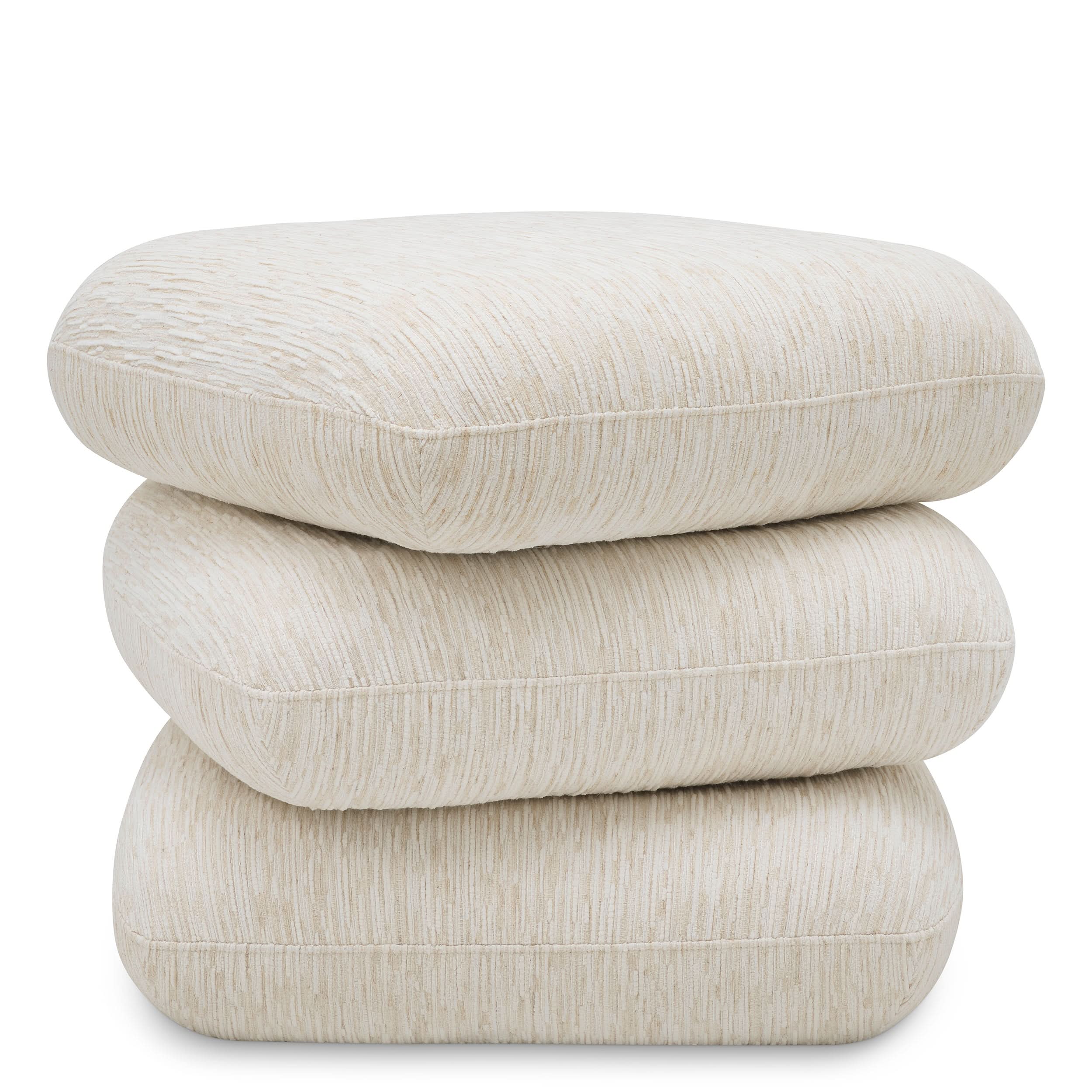 Eichholtz Hocker Greenwich – Pelton Jacquard Off-White | Drehfunktion Polsterhocker Eichholtz
