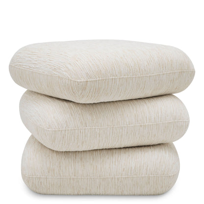 Eichholtz Hocker Greenwich – Pelton Jacquard Off-White | Drehfunktion Polsterhocker Eichholtz