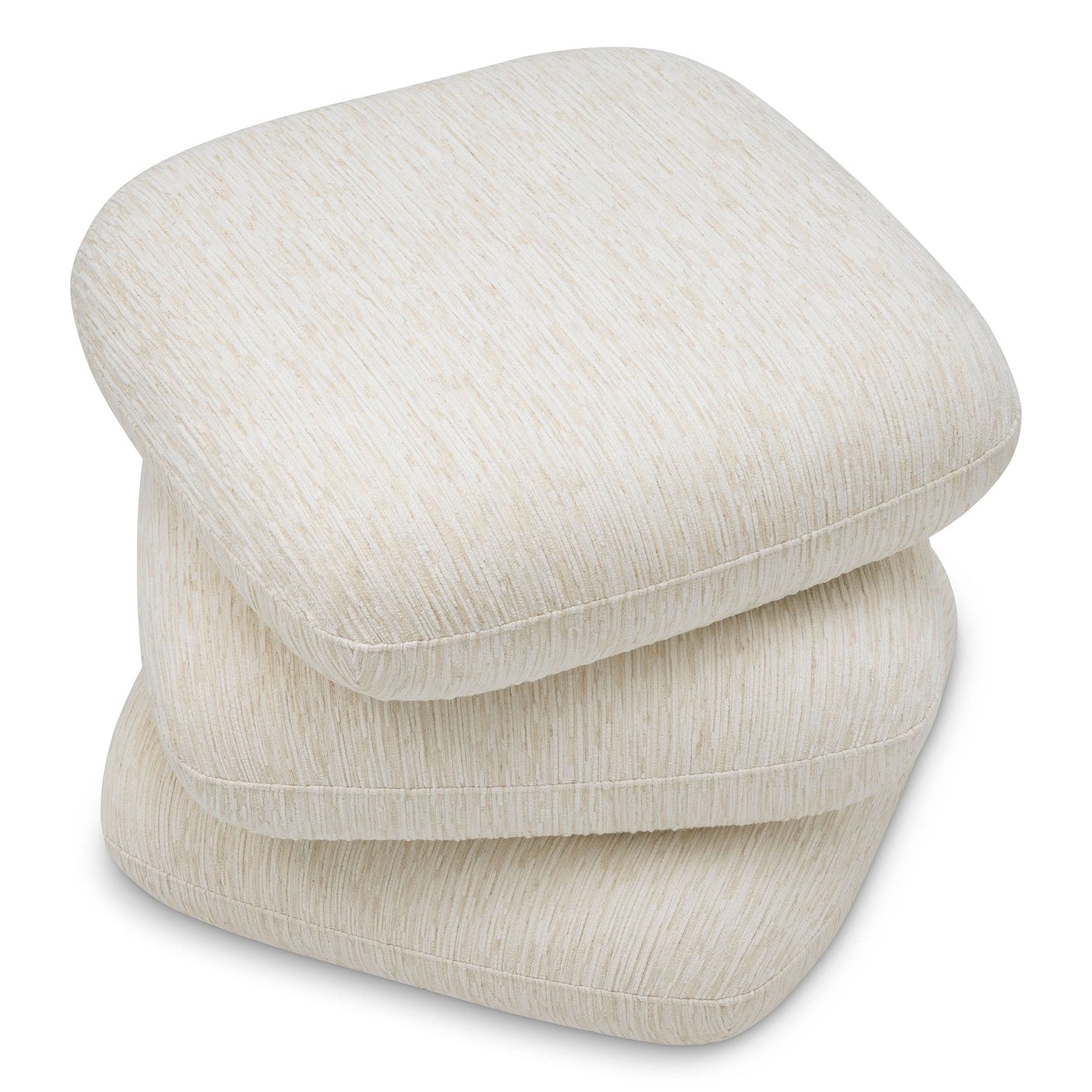 Eichholtz Hocker Greenwich – Pelton Jacquard Off-White | Drehfunktion Polsterhocker Eichholtz