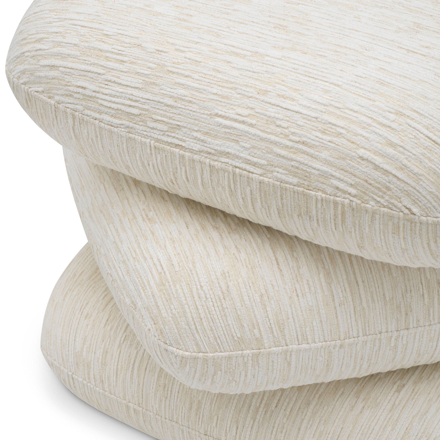 Eichholtz Hocker Greenwich – Pelton Jacquard Off-White | Drehfunktion Polsterhocker Eichholtz