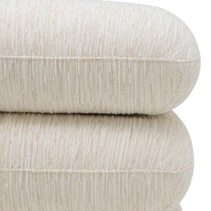 Eichholtz Hocker Greenwich – Pelton Jacquard Off-White | Drehfunktion Polsterhocker Eichholtz