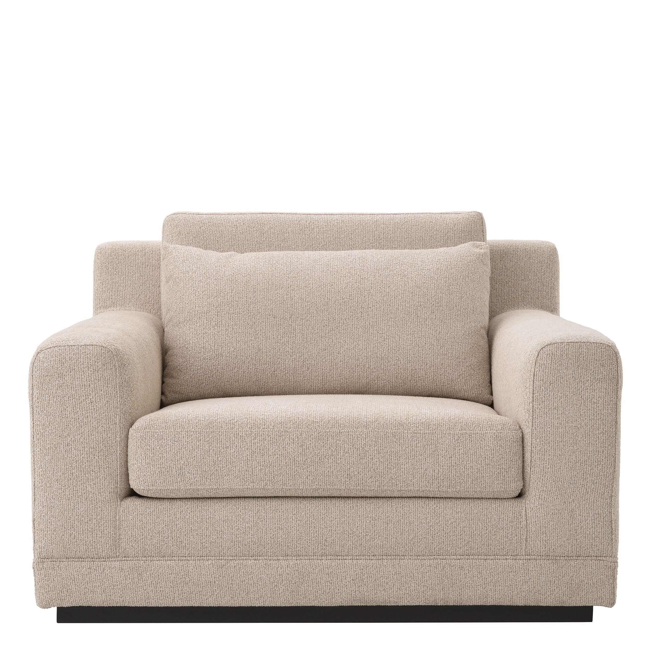 Eichholtz Sessel Manhattan – Palmer Beige Polstersessel Eichholtz