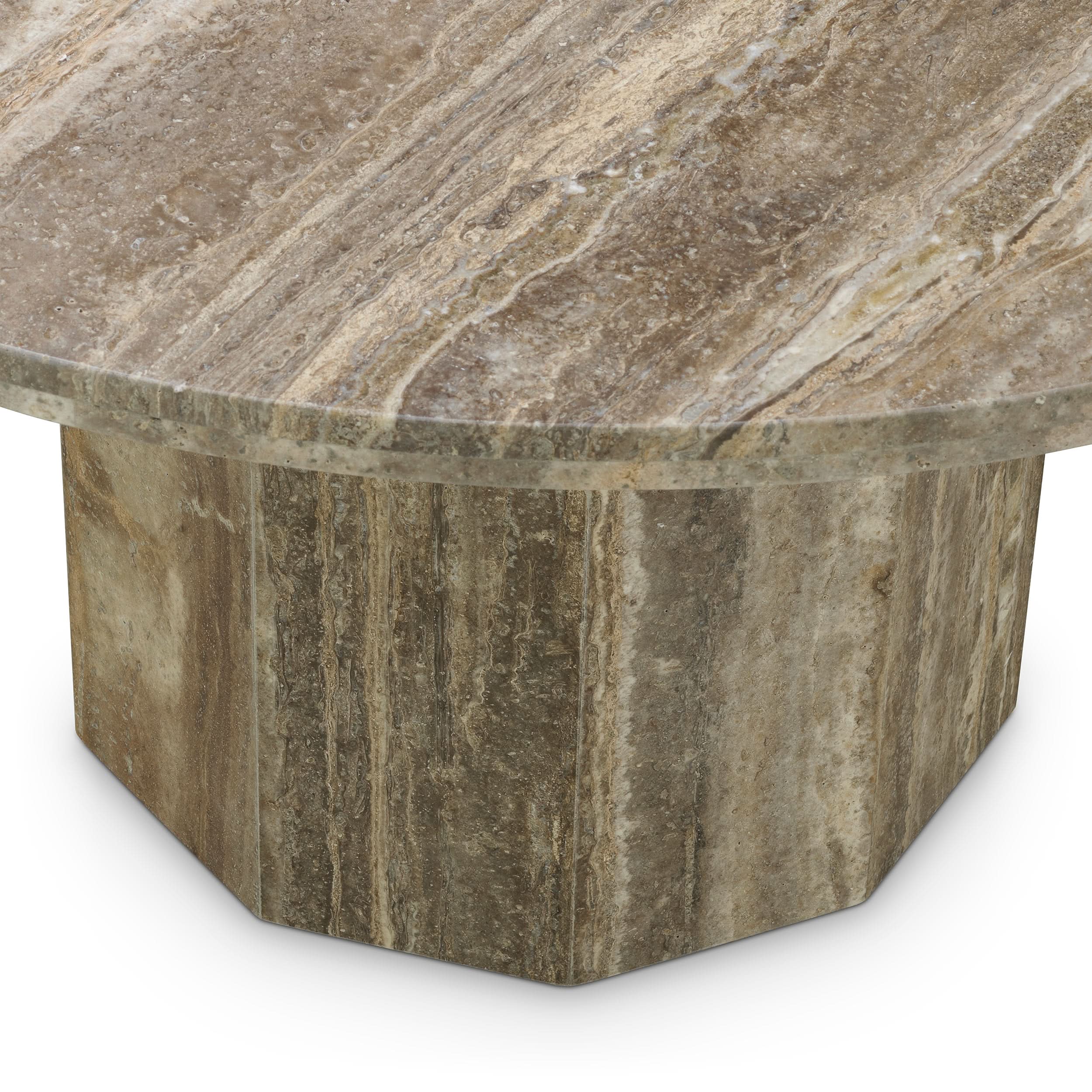 Eichholtz Esstisch Florence – Silver Travertine Esstisch rund Eichholtz