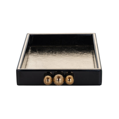 Richmond Interiors Tablett Liv black/gold