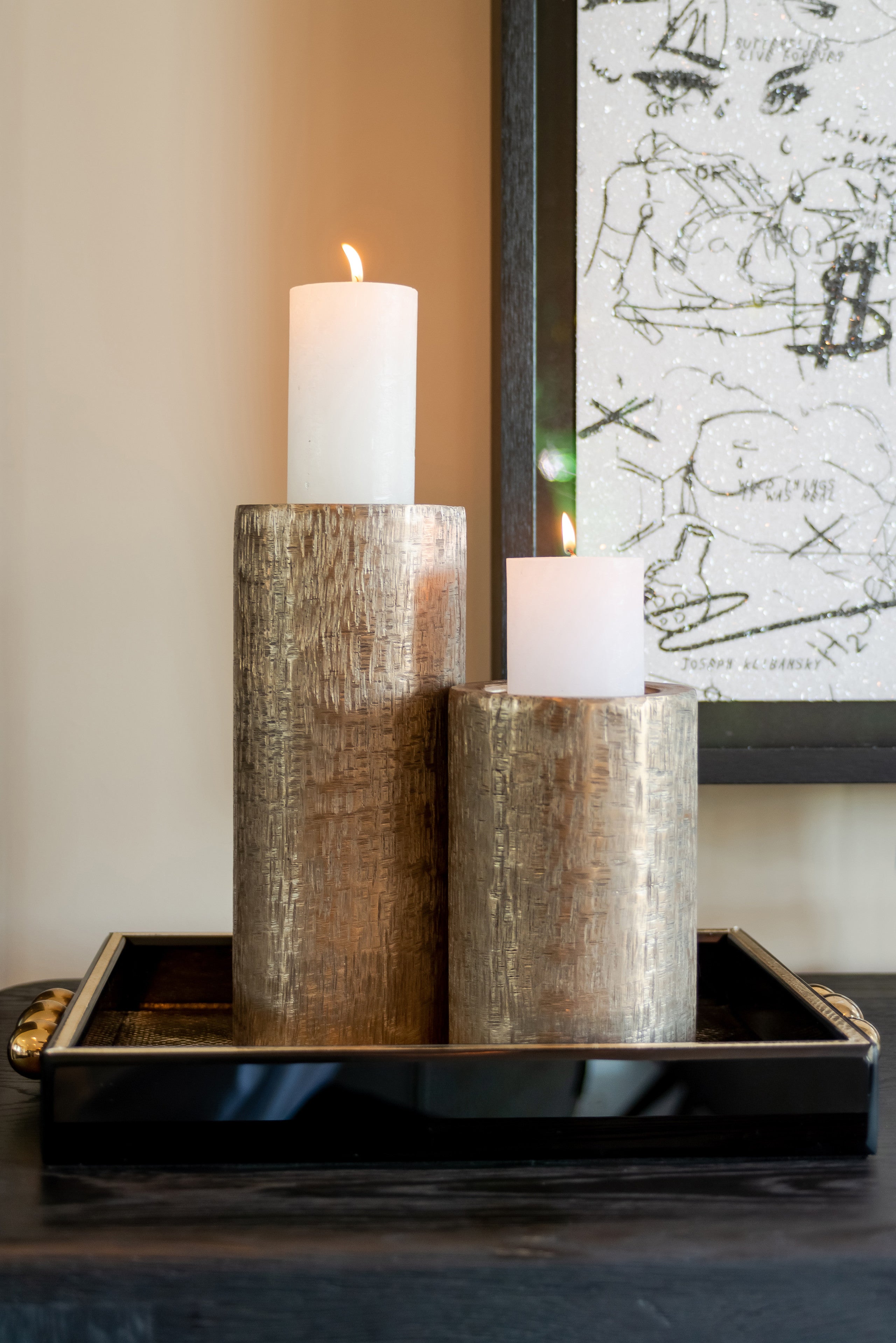 Richmond Interiors Tablett Liv black/gold