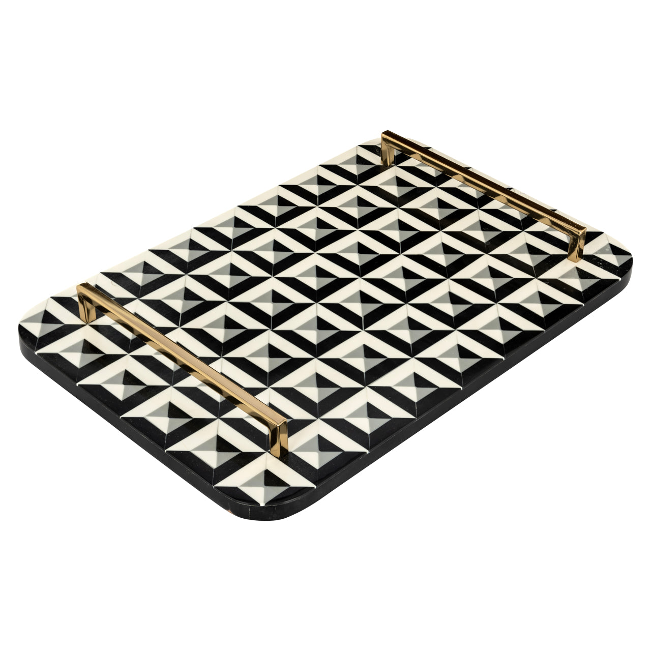 Richmond Interiors Tablett Birte black/white
