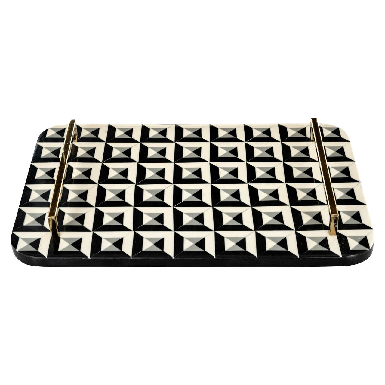Richmond Interiors Tablett Birte black/white
