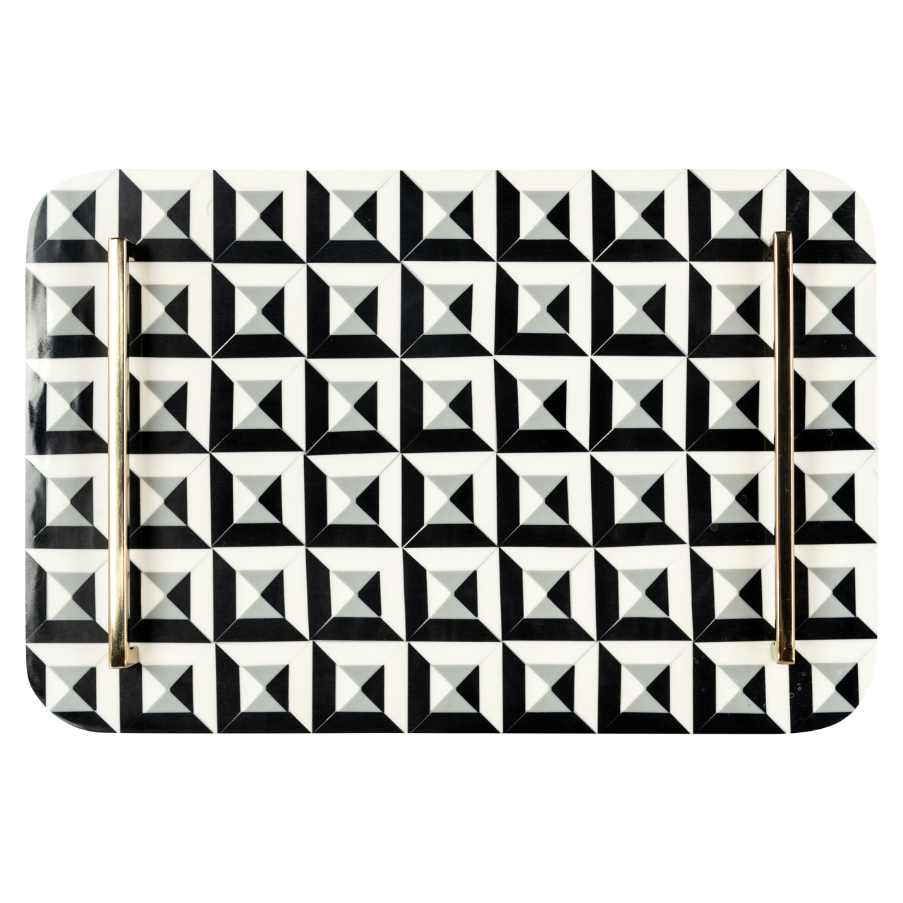 Richmond Interiors Tablett Birte black/white