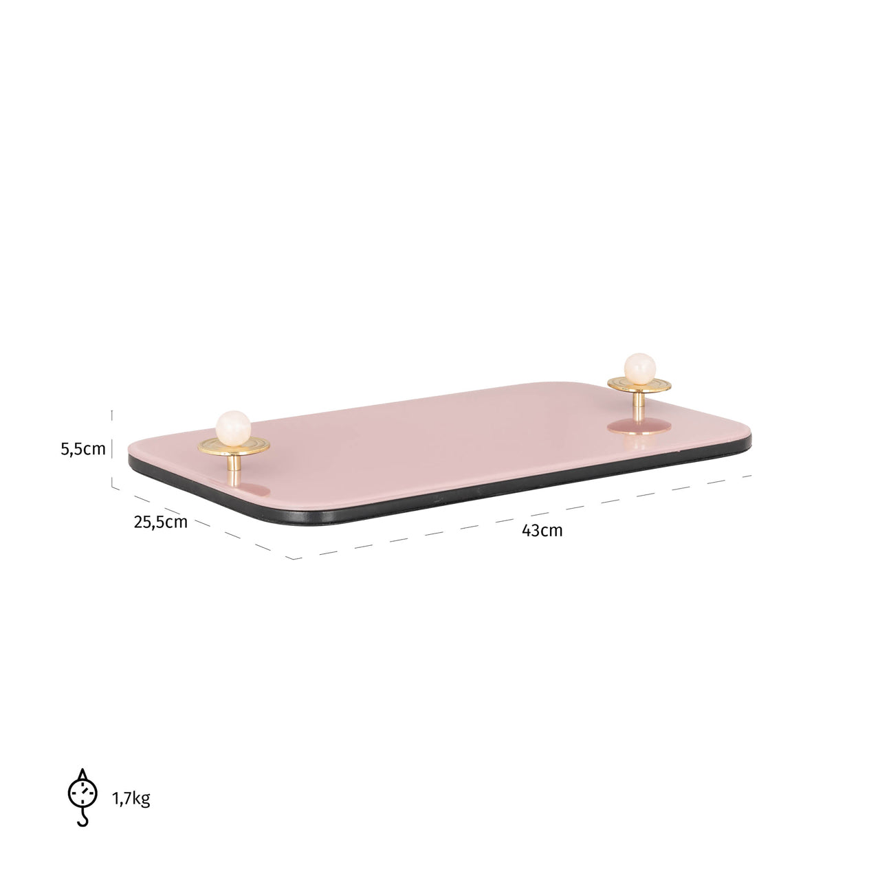 Richmond Interiors Tablett Jalien pink