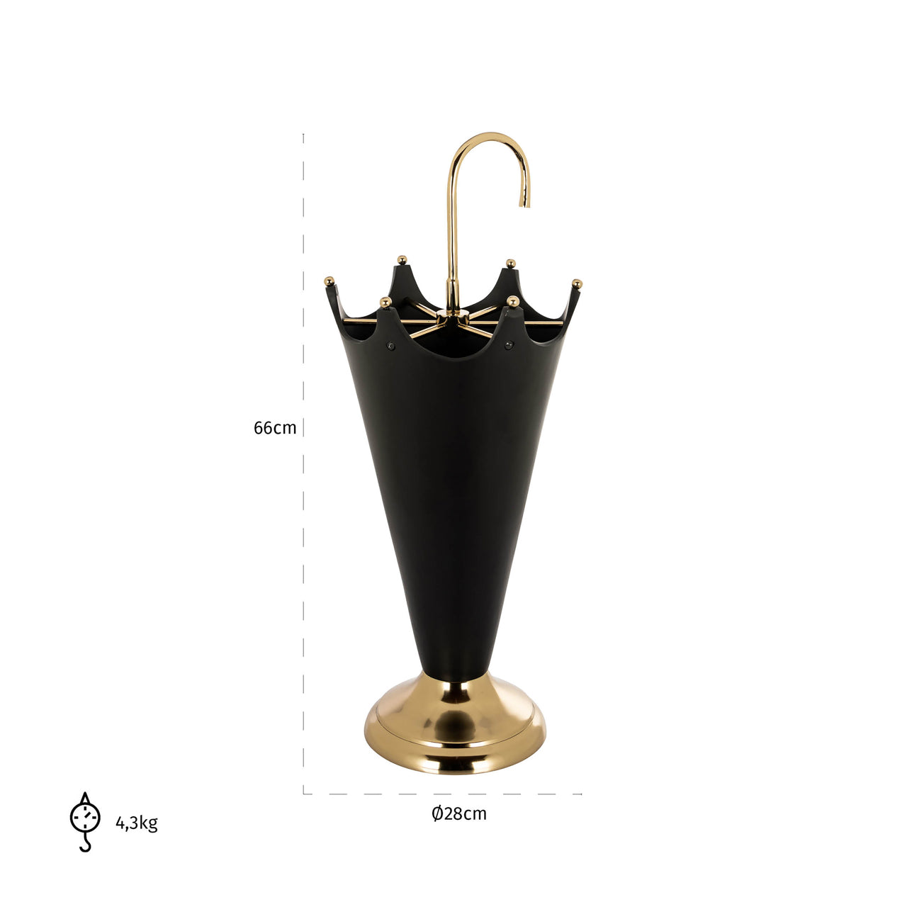 Richmond Interiors Dekoratives Objekt Jytte black/gold Dekoratives Objekt Richmond Interiors