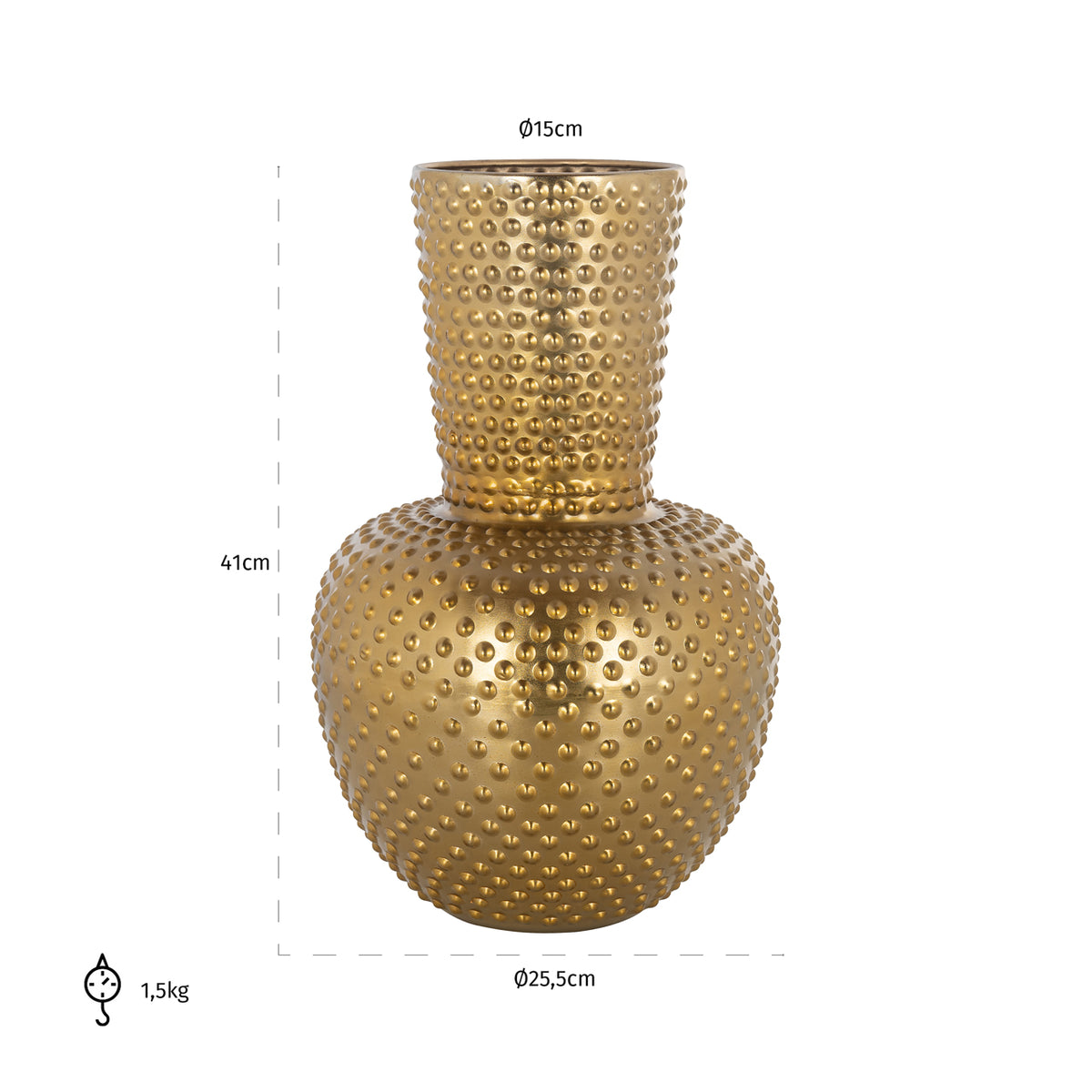Richmond Interiors Vase Nola gold Richmond Interiors