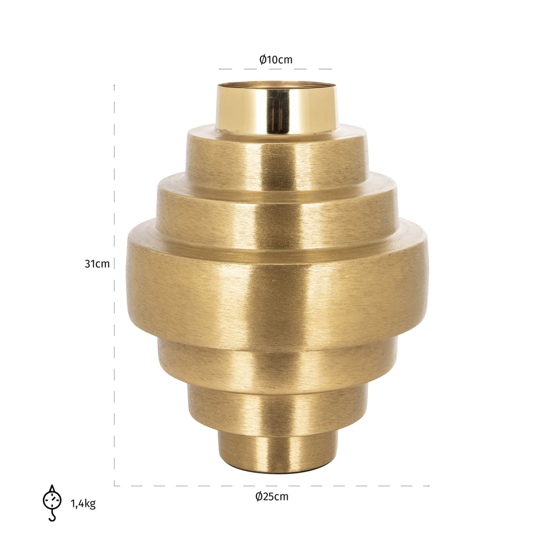 Richmond Interiors Vase Akelei gold