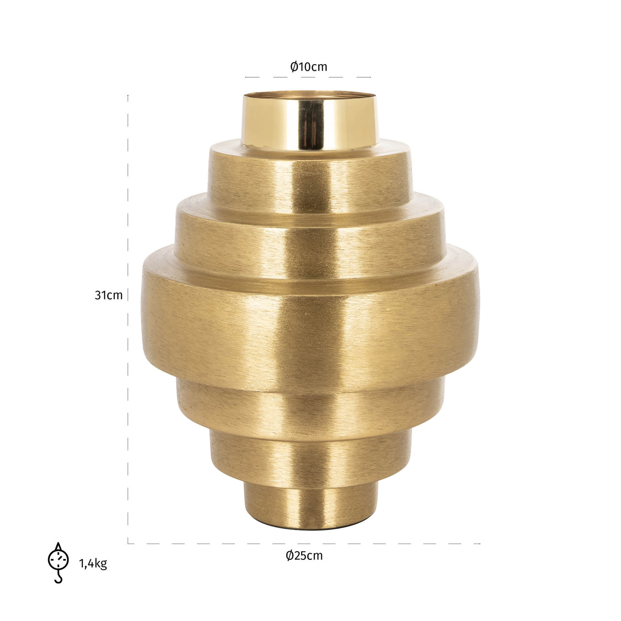 Richmond Interiors Vase Akelei gold
