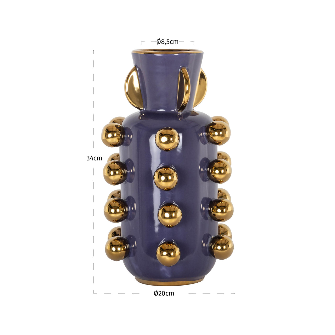 Richmond Interiors Vase Zalia purple small