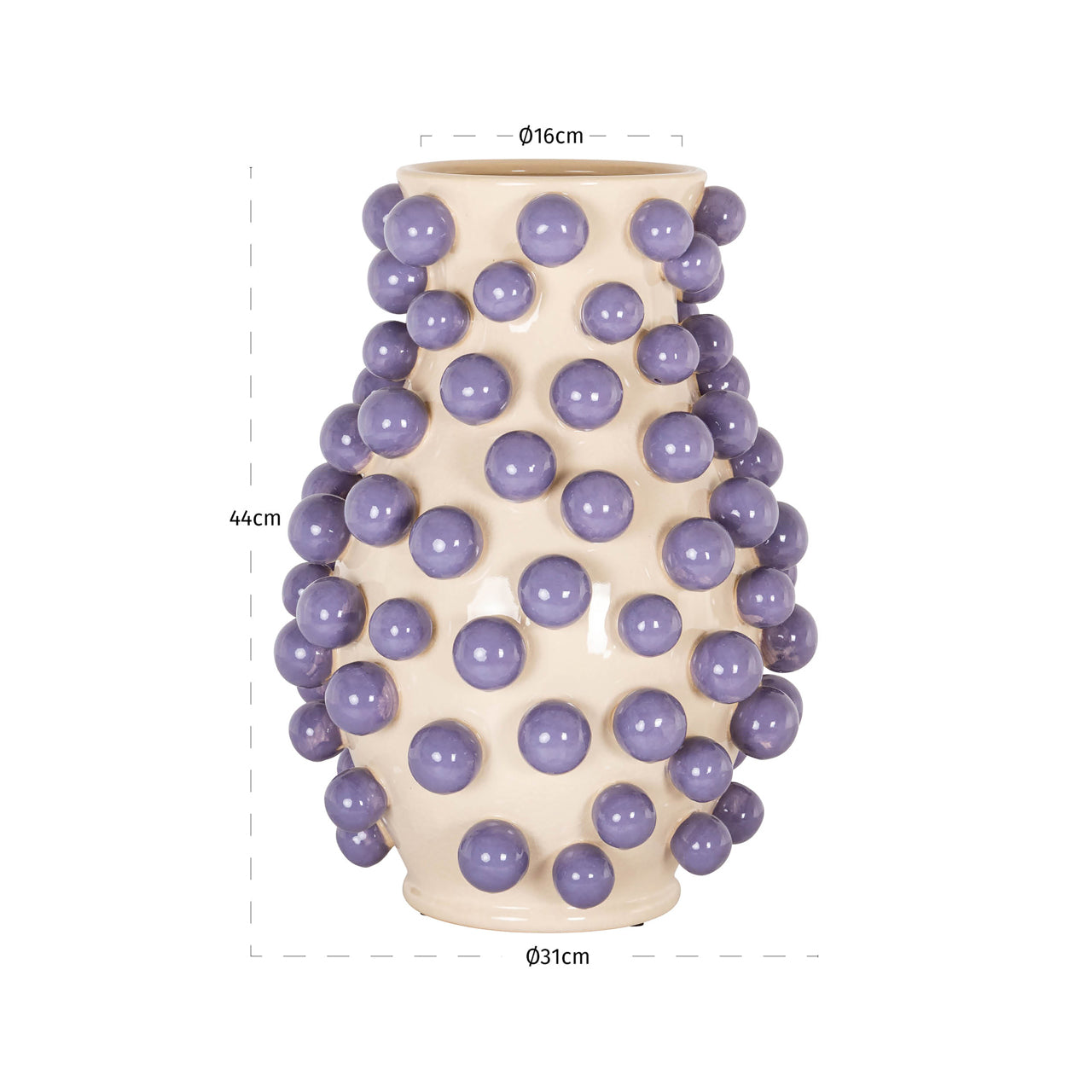 Richmond Interiors Vase Dotty cream