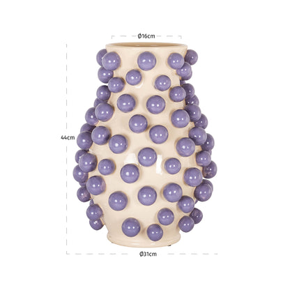 Richmond Interiors Vase Dotty cream