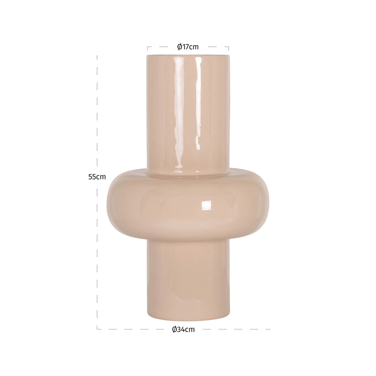 Richmond Interiors Vase Benice tapioca large Richmond Interiors