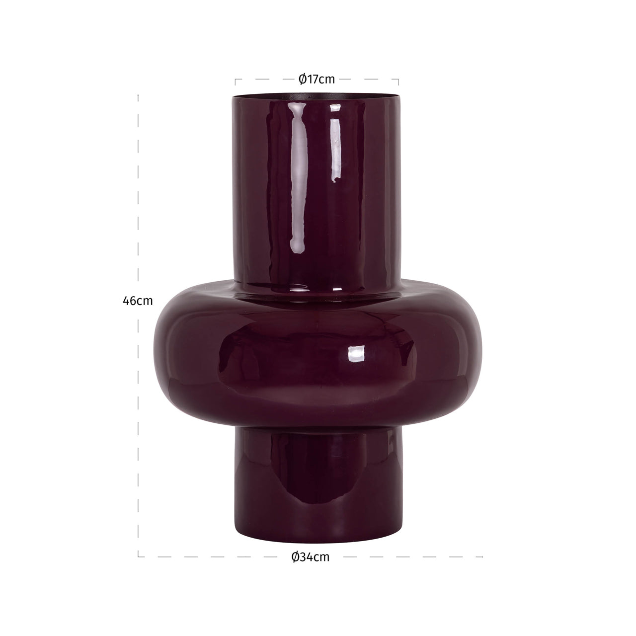 Richmond Interiors Vase Ashlyn burgundy small
