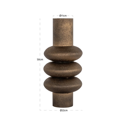 Richmond Interiors Vase Megan brass antique