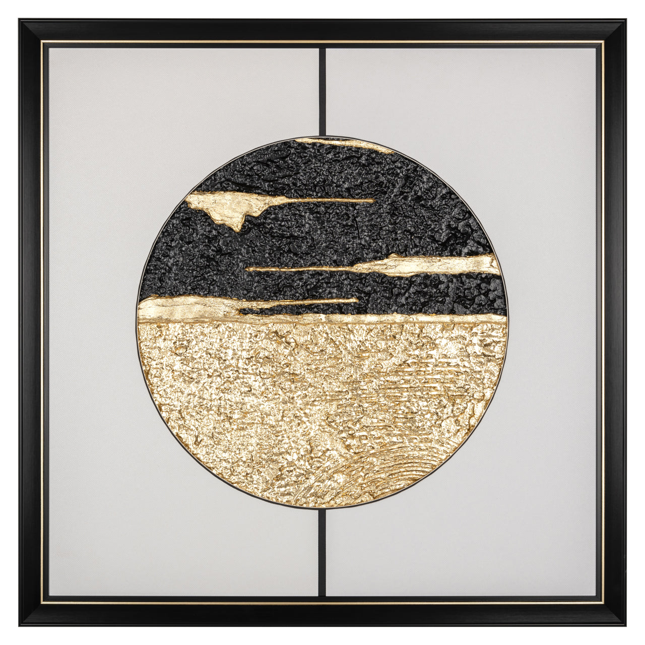 Richmond Interiors Wandkunst Moon black/gold