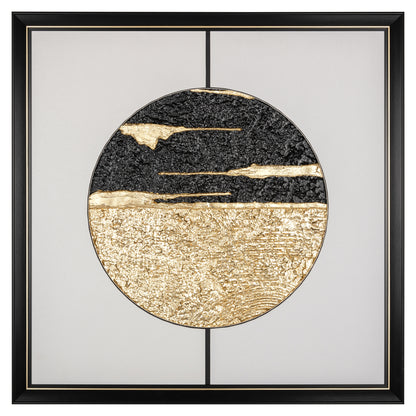 Richmond Interiors Wandkunst Moon black/gold