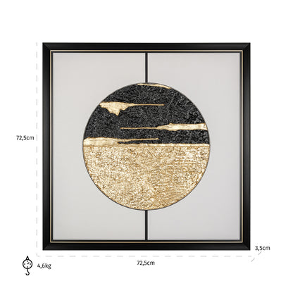 Richmond Interiors Wandkunst Moon black/gold Wandkunst Richmond Interiors