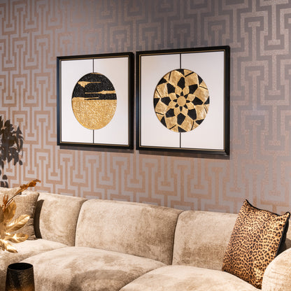 Richmond Interiors Wandkunst Moon black/gold Wandkunst Richmond Interiors