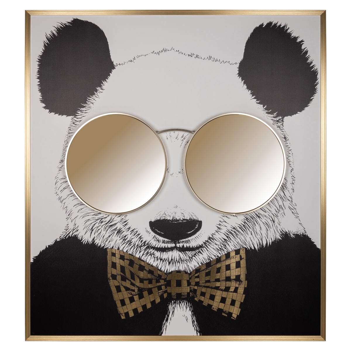 Richmond Interiors Wandkunst Panda black/gold Richmond Interiors