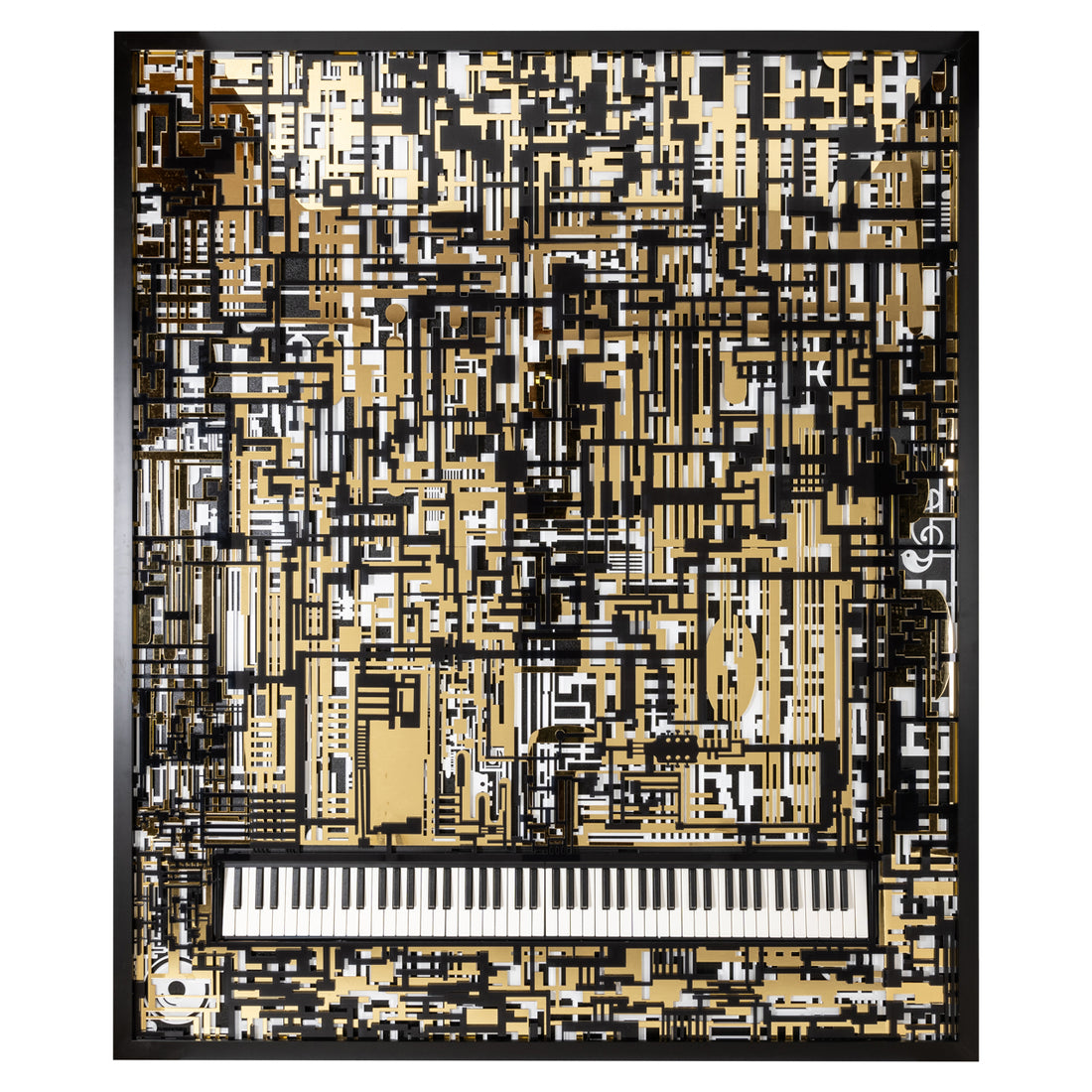 Richmond Interiors Wandkunst Wibi black/gold Wandkunst Richmond Interiors