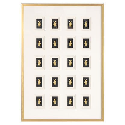 Richmond Interiors Wandkunst Bear black/gold Wandkunst Richmond Interiors