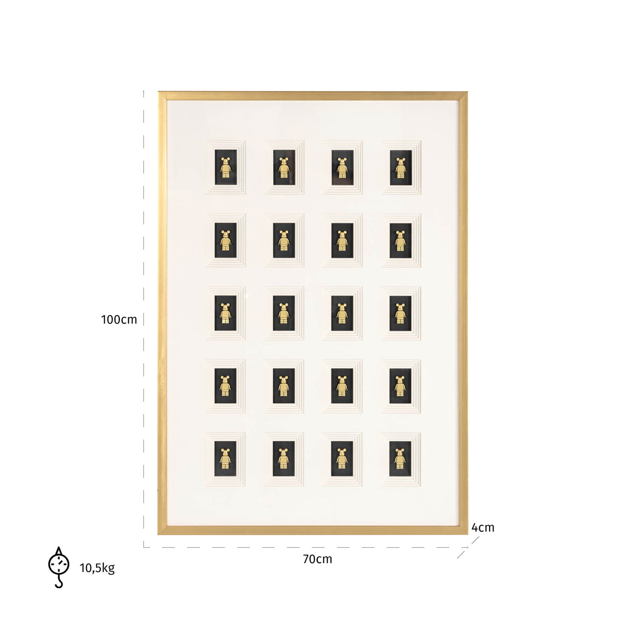 Richmond Interiors Wandkunst Bear black/gold Wandkunst Richmond Interiors