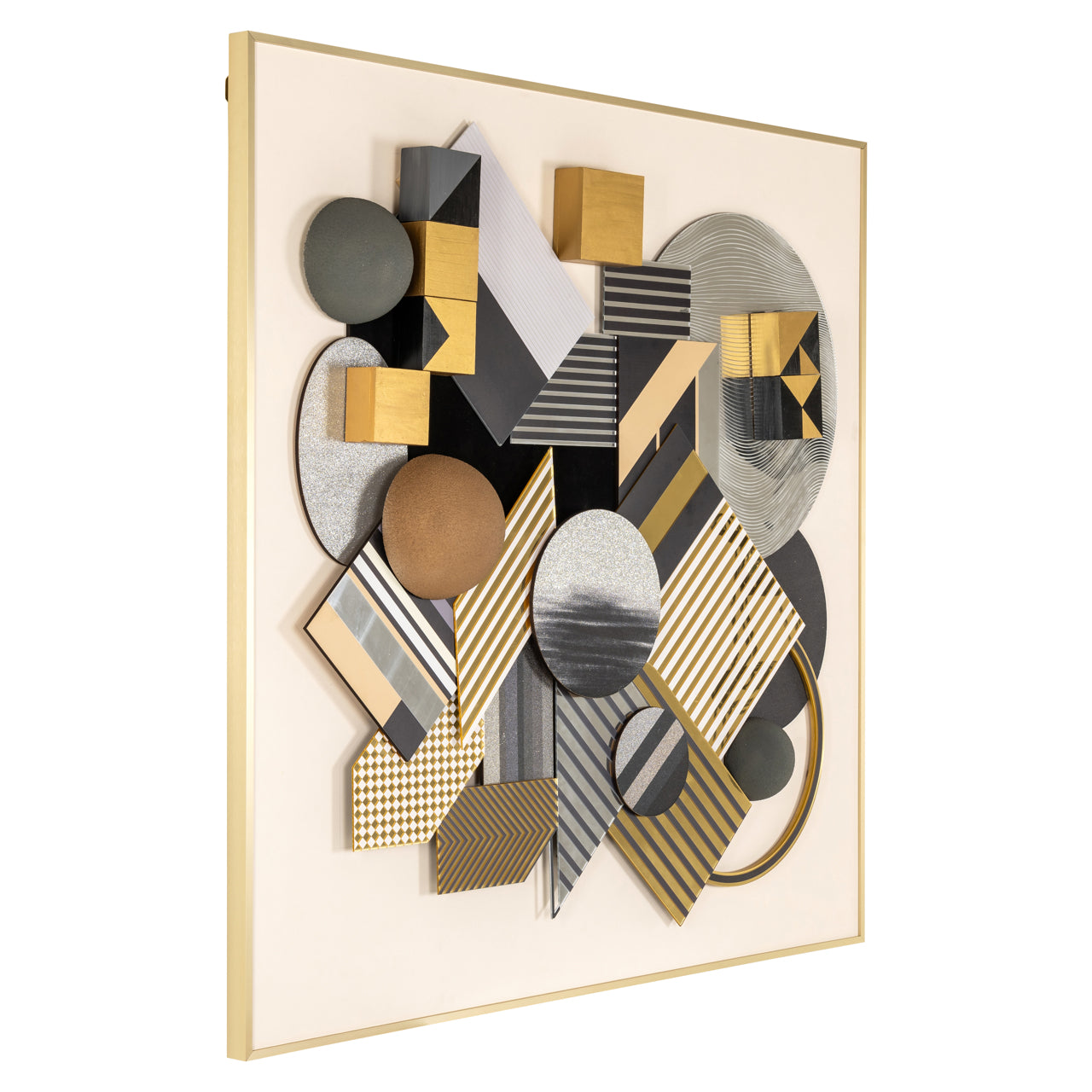 Richmond Interiors Wandkunst 3D Block black/gold Wandkunst Richmond Interiors