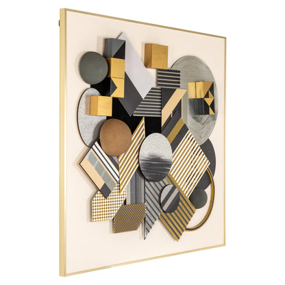 Richmond Interiors Wandkunst 3D Block black/gold Wandkunst Richmond Interiors