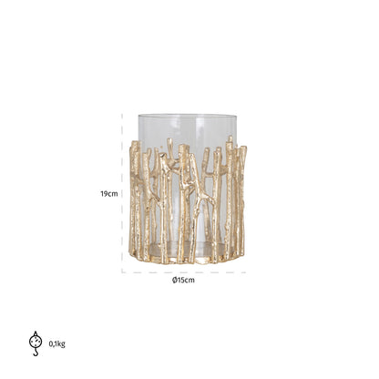 Richmond Interiors Windlicht Loretta gold small Windlicht Richmond Interiors