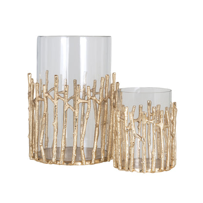 Richmond Interiors Windlicht Loretta gold small Windlicht Richmond Interiors