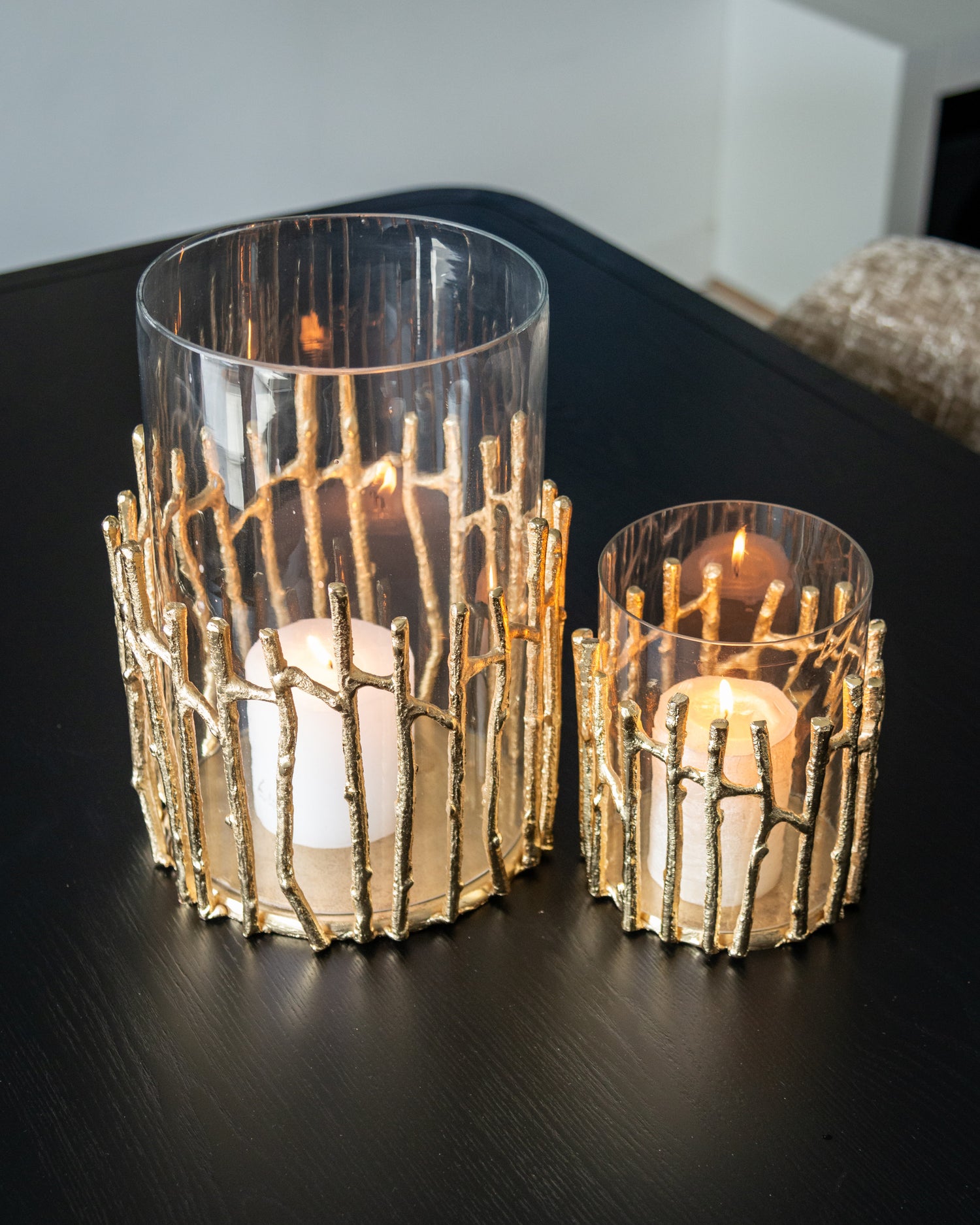 Richmond Interiors Windlicht Loretta gold small Windlicht Richmond Interiors