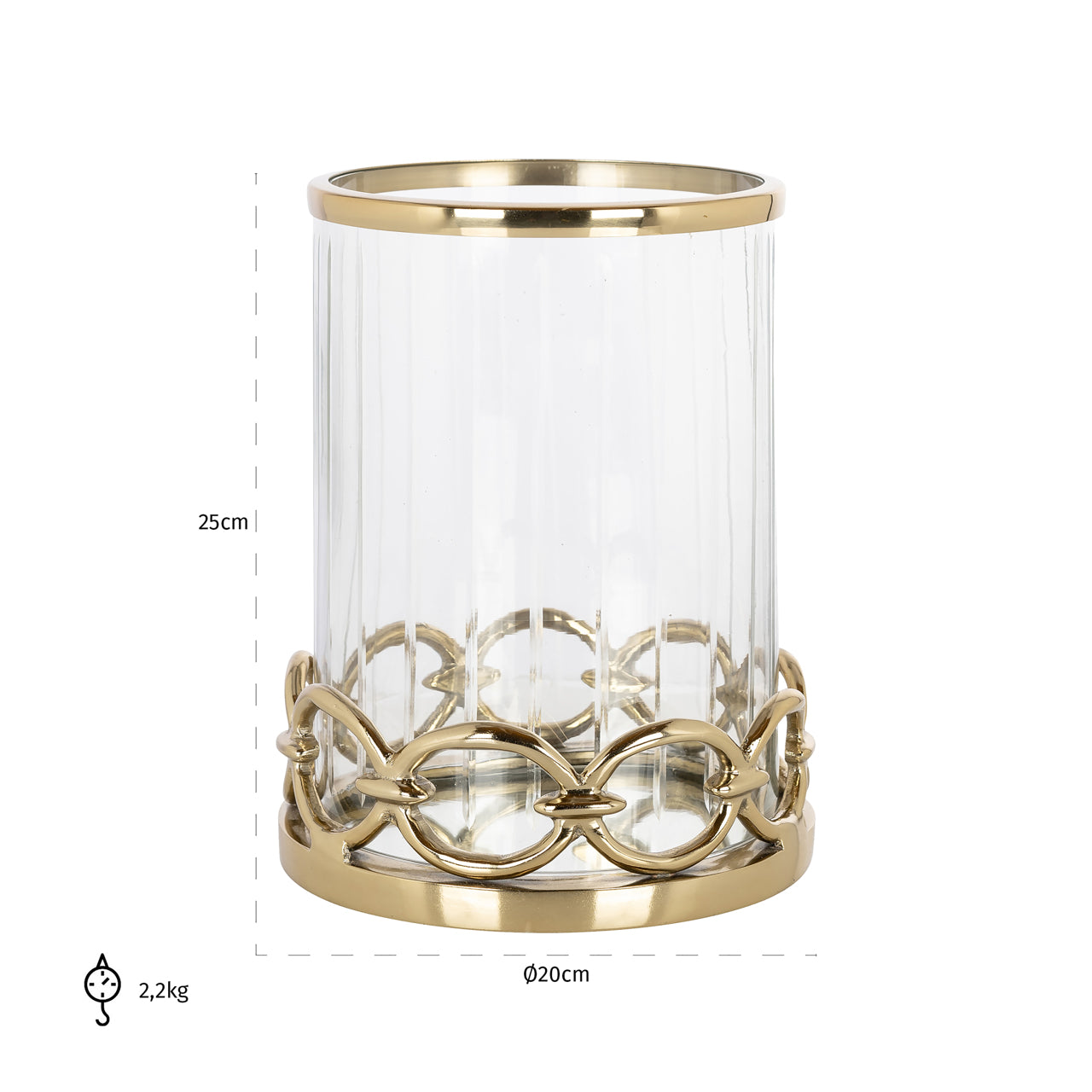 Richmond Interiors Windlicht Jayce gold Windlicht Richmond Interiors