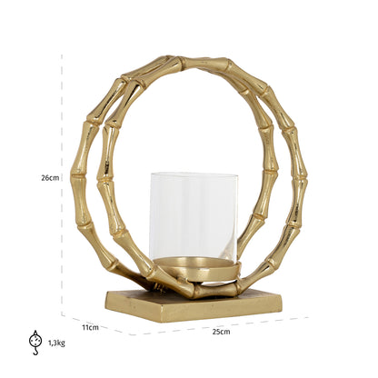 Richmond Interiors Windlicht Merlyn gold small Windlicht Richmond Interiors
