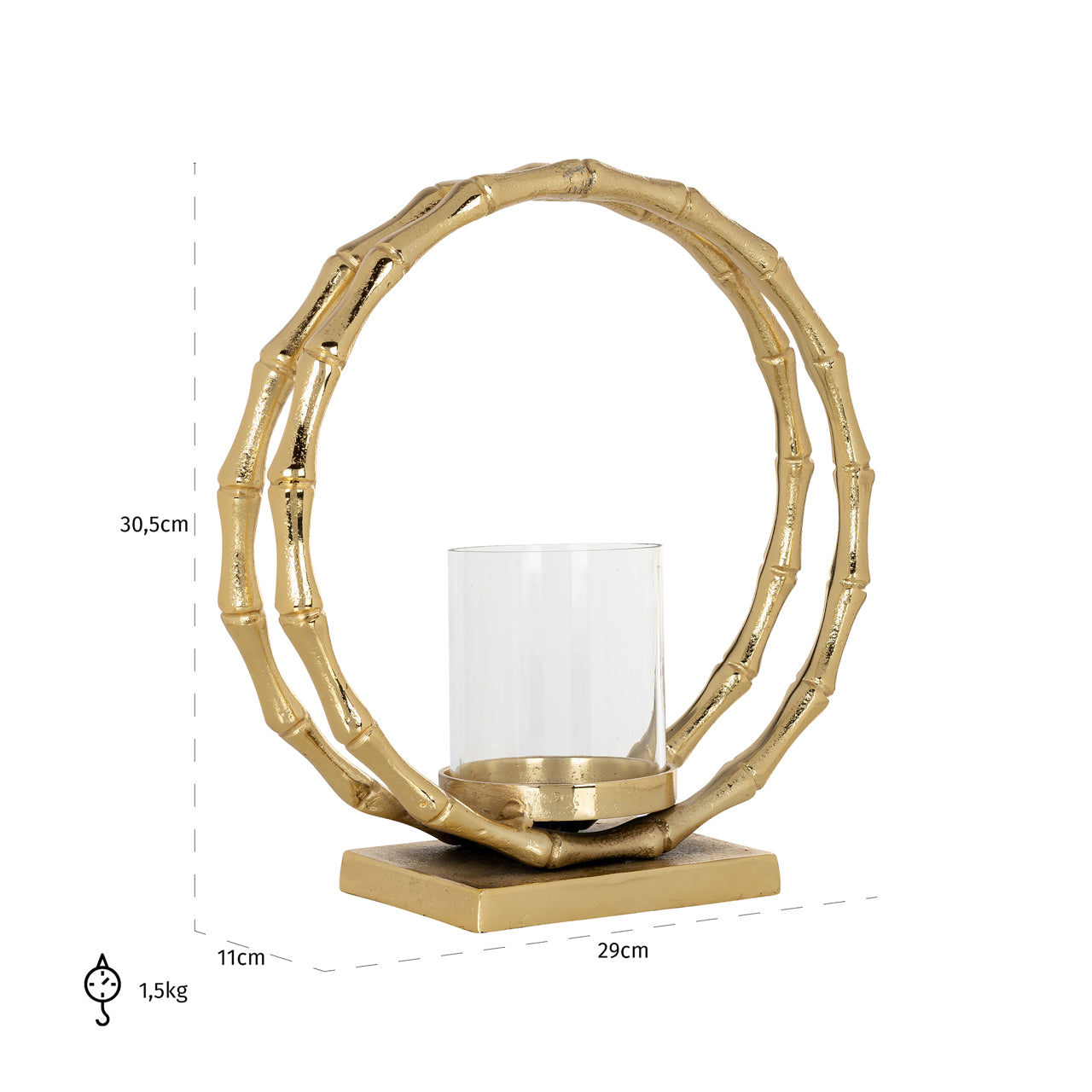 Richmond Interiors Windlicht Merlyn gold large Windlicht Richmond Interiors