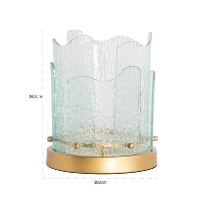 Richmond Interiors Windlicht Danila gold small Windlicht Richmond Interiors