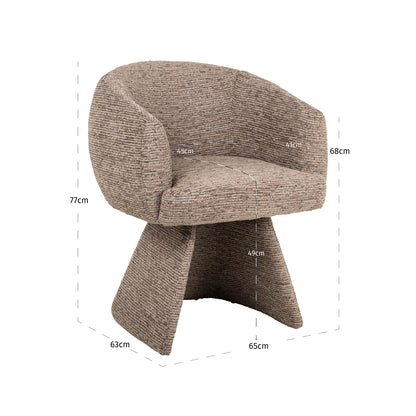 Richmond Interiors - Esszimmerstuhl Quiriro mocca linear drehbar Esszimmerstuhl Richmond Interiors