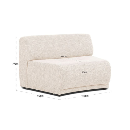 Richmond Interiors Sofa Albina – Rundes Modul ohne Armlehnen, individuell konfigurierbar Modul-Sofa Richmond Interiors