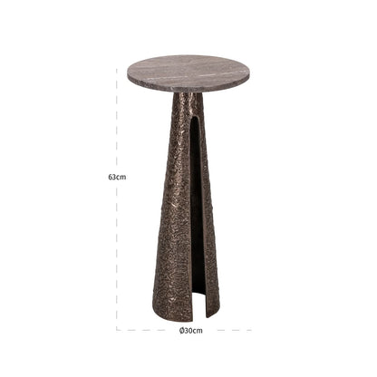 Richmond Interiors Beistelltisch Eldora Bronze – Ø 30 cm Beistelltisch rund Richmond Interiors