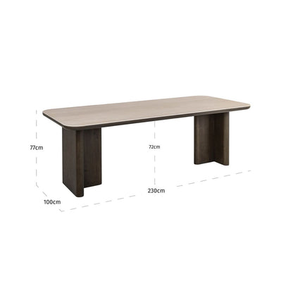 Richmond Interiors – Esstisch Nando brown 230 Esstisch eckig Richmond Interiors