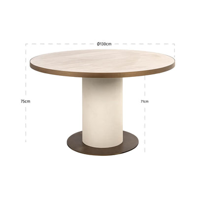 Richmond Interiors – Esstisch Tivoli white 130Ø Esstisch rund Richmond Interiors