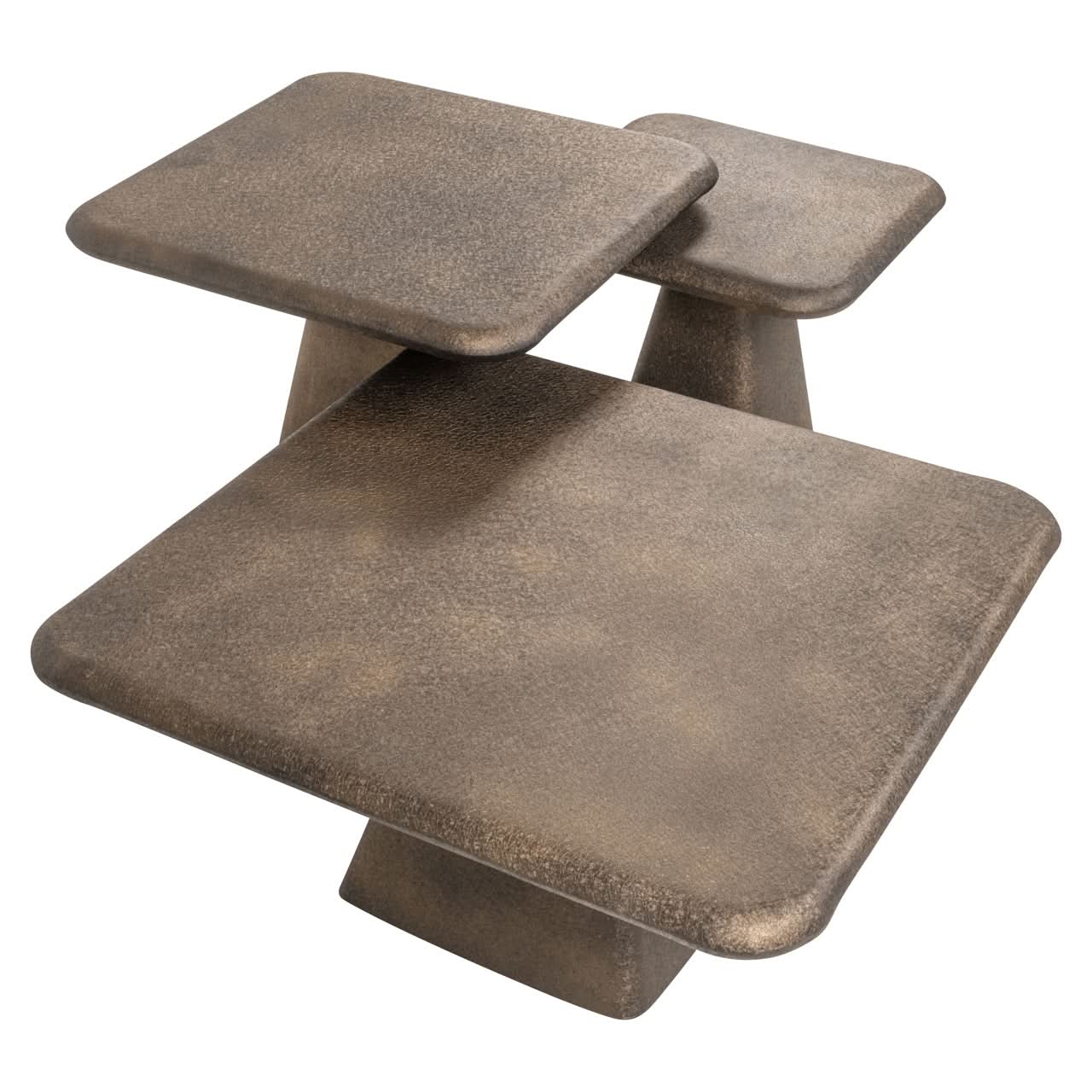 Richmond Interiors – Couchtisch-Set Marlie Gold (3-teilig) 3er-Set Couchtisch Richmond Interiors