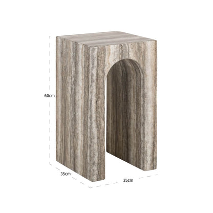 Richmond Interiors Beistelltisch Dulce Grey Beistelltisch eckig Richmond Interiors