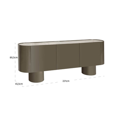 Richmond Interiors Sideboard Radley grün – 3-türig Sideboard Richmond Interiors